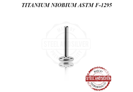 Основа для безрезьбового лабрета Steel and Silver из титан-ниобия