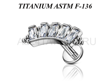 Лабрет из титана Ti Metal фиора