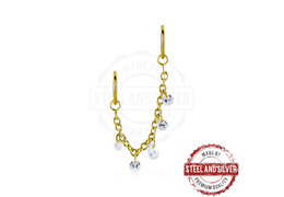 Цепочка для пирсинга Steel and Silver с золотым покрытием астия