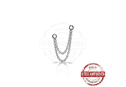 Цепочка для пирсинга Steel and Silver двойная Цепочка для пирсинга Steel and Silver двойная