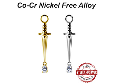 Подвеска Steel and Silver кинжал с каплей