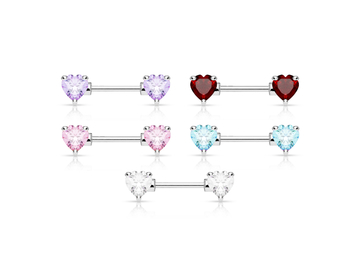 Украшение для груди двойное сердце