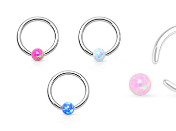 Кольцо с опаловым шариком