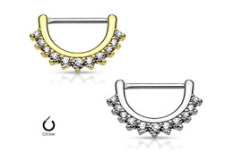 Кликер для груди с фианитами