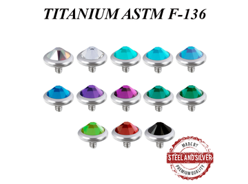 Накрутка из титана с премиальным кристаллом