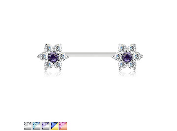 Украшение для груди кристальный цветок