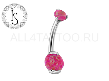 Банан из титана с граненым опалом