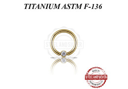 Кольцо из титана Steel and Silver с золотым покрытием и Premium Zirconia Кольцо из титана Steel and Silver с золотым покрытием и Premium Zirconia