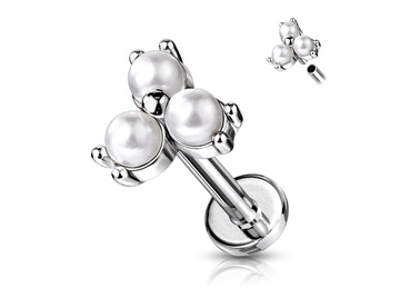 Лабрет жемчужное трио