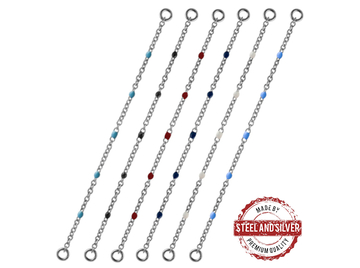 Цепочка для пирсинга Steel and Silver со вставками