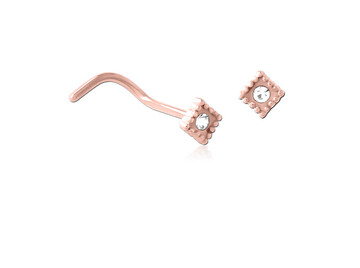 Нострил золотым покрытием и стразом