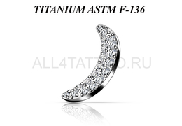 Накрутка из титана Ti Metal кристальный полумесяц