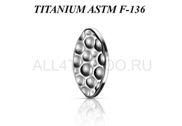 Накрутка из титана Ti Metal эллипс в лунках