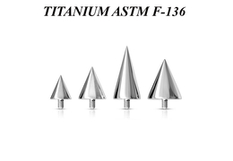 Пика из титана Ti Metal для украшений с внутренней резьбой
