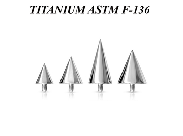 Пика из титана Ti Metal для украшений с внутренней резьбой