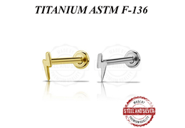 Лабрет Steel and Silver молния