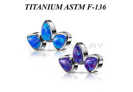 Накрутка из титана Ti Metal опаловые лепестки Накрутка из титана Ti Metal опаловые лепестки