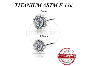 Вставка титановая Steel and Silver с с Premium Zirconia