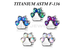 Накрутка из титана Ti Metal лапка с опалами Накрутка из титана Ti Metal лапка с опалами