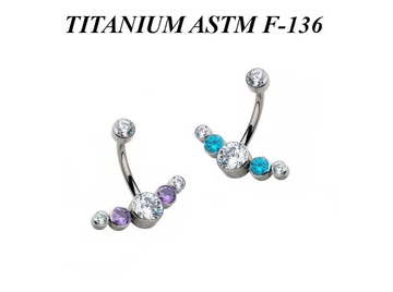 Банан из титана Ti Metal с кластером амайнт