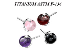 Вставка из титана со стеклянным шариком