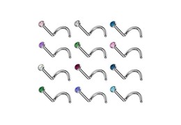 Нострил с фианитом