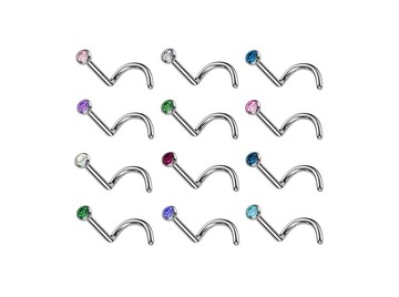 Нострил с фианитом