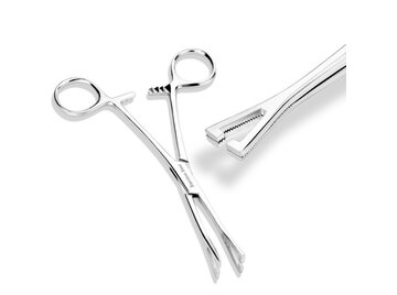 Зажим для пирсинга треугольный с прорезью