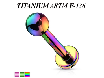 Лабрет из титана Ti Metal анодированный